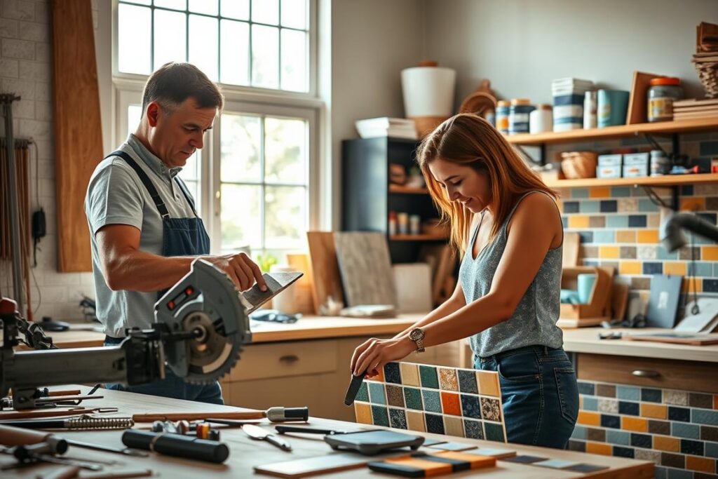 DIY backsplash installation