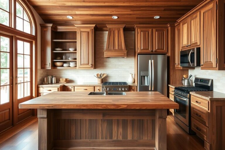 Reclaimed wood cabinetry