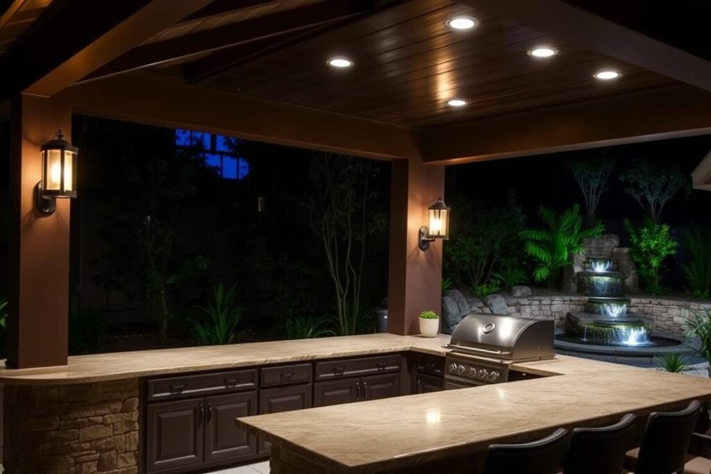 outdoor kitchen lighting