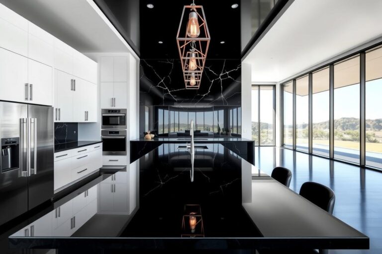 High contrast kitchen design