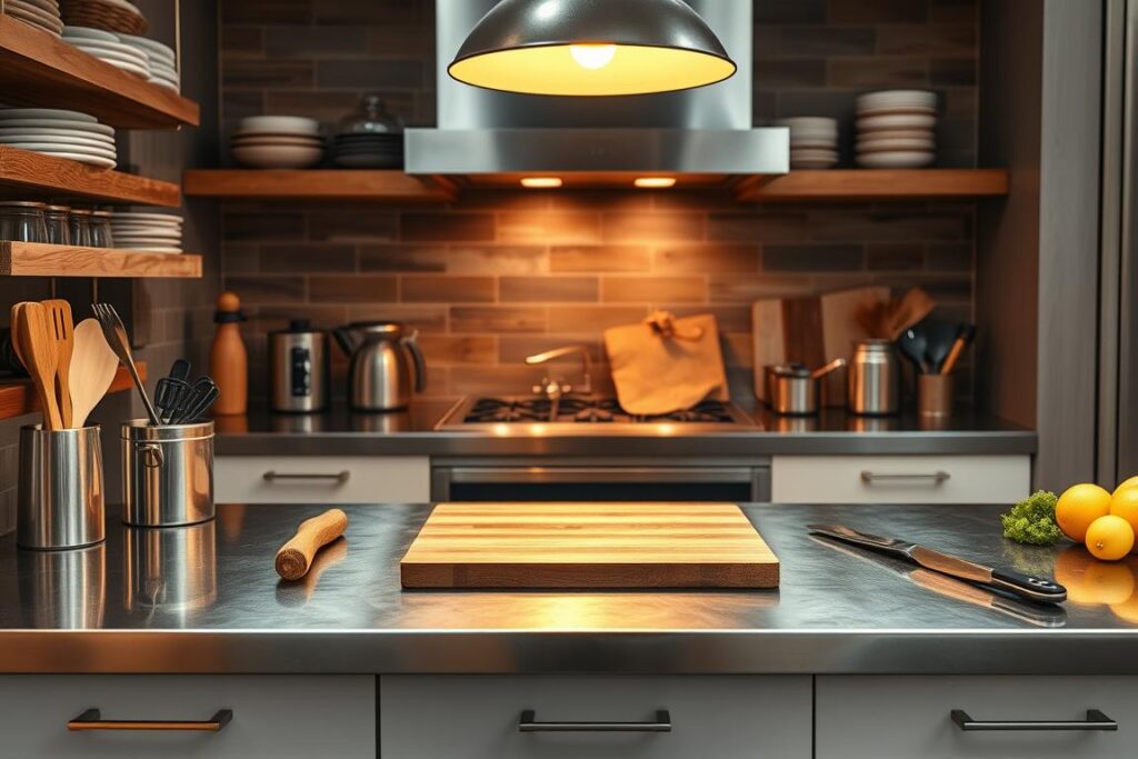 culinary prep station surfaces